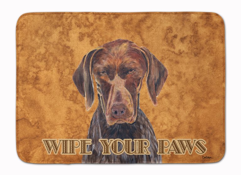 19 in x 27 in German Shorthaired Pointer Wipe your Paws Machine Washable Memory Foam Mat
