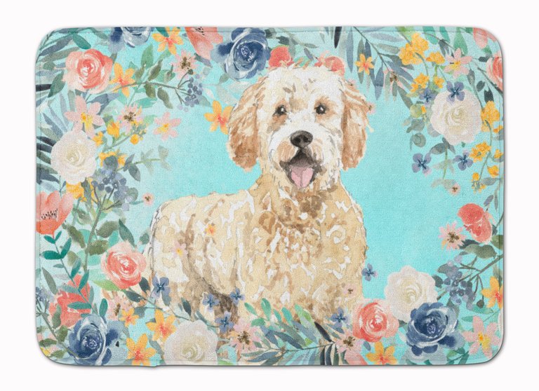 19 in x 27 in Goldendoodle Machine Washable Memory Foam Mat