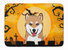 19 in x 27 in Halloween Shiba Inu Machine Washable Memory Foam Mat