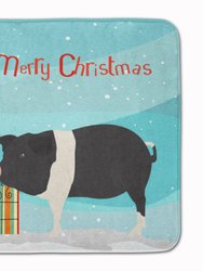 19 in x 27 in Hampshire Pig Christmas Machine Washable Memory Foam Mat
