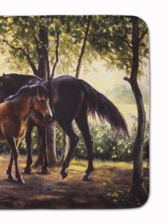 19 in x 27 in Horses by Daphne Baxter Machine Washable Memory Foam Mat