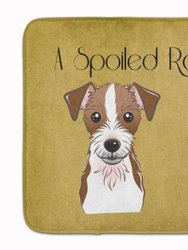 19 in x 27 in Jack Russell Terrier Spoiled Dog Lives Here Machine Washable Memory Foam Mat