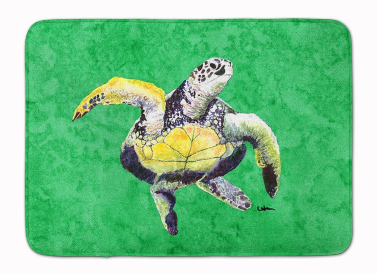 19 in x 27 in Loggerhead Turtle  Dancing Machine Washable Memory Foam Mat