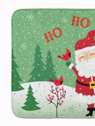 19 in x 27 in Merry Christmas Santa Claus Ho Ho Ho Machine Washable Memory Foam Mat