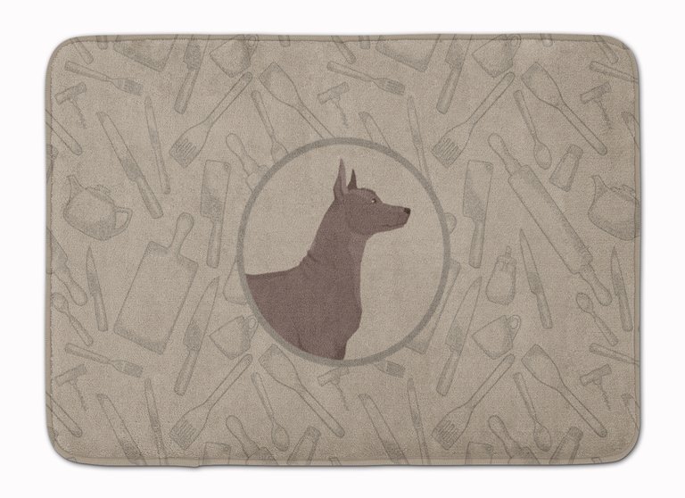 19 in x 27 in Mexican Hairless Dog Xolo In the Kitchen Machine Washable Memory Foam Mat