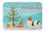19 in x 27 in Papillon Christmas Tree Machine Washable Memory Foam Mat