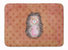 19 in x 27 in Polkadot Hedgehog Watercolor Machine Washable Memory Foam Mat