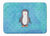 19 in x 27 in Polkadot Penguin Watercolor Machine Washable Memory Foam Mat