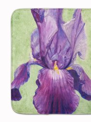 19 in x 27 in Purple Iris by Malenda Trick Machine Washable Memory Foam Mat
