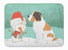 19 in x 27 in Saint Bernard Snowman Christmas Machine Washable Memory Foam Mat