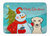 19 in x 27 in Snowman with Yellow Labrador Machine Washable Memory Foam Mat