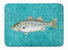 19 in x 27 in Striped Bass Fish Machine Washable Memory Foam Mat