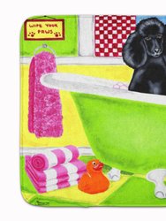 19 in x 27 in Tub for Two with Poodle and Pug Machine Washable Memory Foam Mat