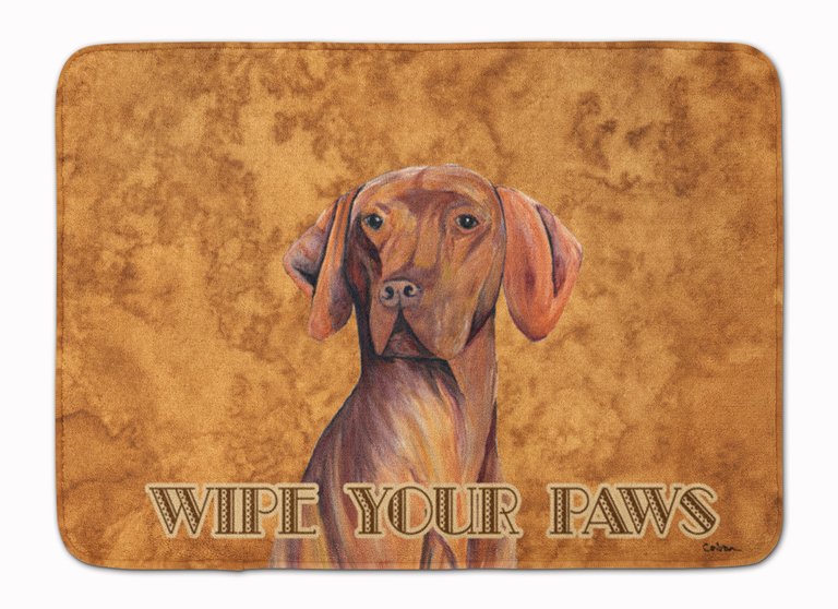 19 in x 27 in Vizsla Wipe your Paws Machine Washable Memory Foam Mat