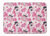 19 in x 27 in Watercolor Pink Flowers and Perfume Machine Washable Memory Foam Mat