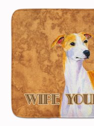 19 in x 27 in Whippet Wipe your Paws Machine Washable Memory Foam Mat