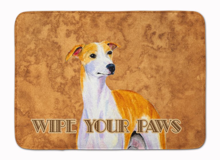 19 in x 27 in Whippet Wipe your Paws Machine Washable Memory Foam Mat