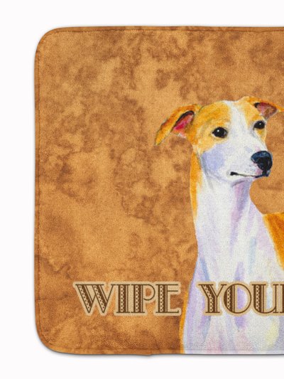 Caroline's Treasures 19 in x 27 in Whippet Wipe your Paws Machine Washable Memory Foam Mat product