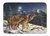 19 in x 27 in Wolf Wolves Crying at The Moon Machine Washable Memory Foam Mat