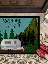 24 in x 36 in Airstream Camper Adventure Awaits Door Mat Indoor/Outdoor