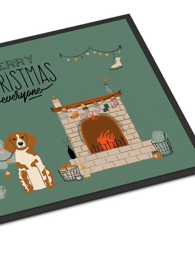 Caroline's Treasures 24 in x 36 in Brittany Spaniel Christmas Everyone Door Mat Indoor/Outdoor product