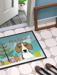 24 in x 36 in Christmas Tree and Beagle Door Mat Indoor/Outdoor