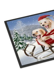 24 in x 36 in Dogs and Kitten in Sled Need for Speed Door Mat Indoor/Outdoor