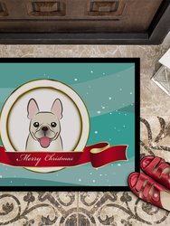 24 in x 36 in French Bulldog Merry Christmas Door Mat Indoor/Outdoor