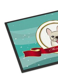 24 in x 36 in French Bulldog Merry Christmas Door Mat Indoor/Outdoor