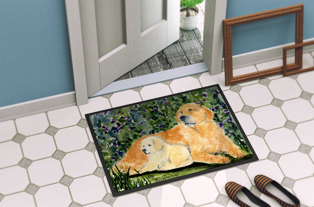 Caroline's Treasures 24 in x 36 in Golden Retriever Door Mat Indoor/Outdoor