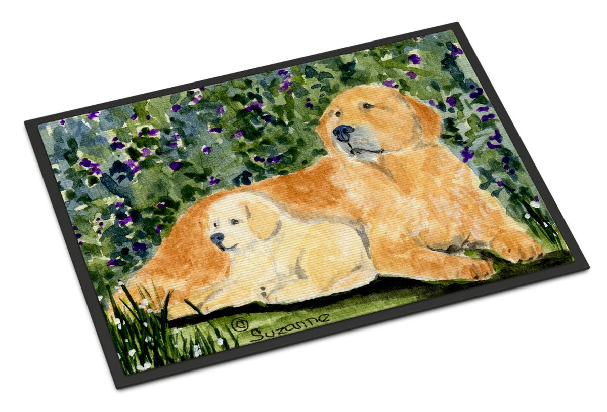 Caroline's Treasures 24 in x 36 in Golden Retriever Door Mat Indoor/Outdoor