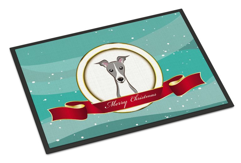 24 in x 36 in Italian Greyhound Merry Christmas Door Mat Indoor/Outdoor
