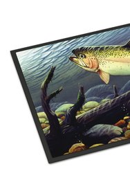 24 in x 36 in Rainbow Trout Door Mat Indoor/Outdoor