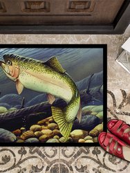 24 in x 36 in Rainbow Trout Door Mat Indoor/Outdoor