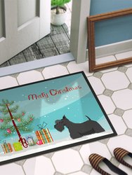 24 in x 36 in Scottish Terrier Christmas Tree Door Mat Indoor/Outdoor