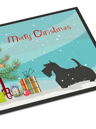 Caroline's Treasures 24 in x 36 in Scottish Terrier Merry Christmas Tree Door Mat Indoor/Outdoor product