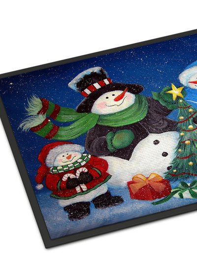 Caroline's Treasures 24 in x 36 in The Family Gathering Snowman Door Mat Indoor/Outdoor product