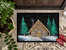 24 in x 36 in Welcome Lodge Christmas Log Home Door Mat Indoor/Outdoor