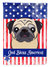 28 x 40 in. Polyester American Flag and Fawn Pug Flag Canvas House Size 2-Sided Heavyweight