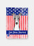 28 x 40 in. Polyester American Flag and Italian Greyhound Flag Canvas House Size 2-Sided Heavyweight