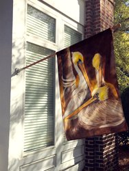 28 x 40 in. Polyester Brown Pelicans Flag Canvas House Size 2-Sided Heavyweight
