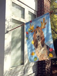 28 x 40 in. Polyester Christmas Lights Bloodhound Flag Canvas House Size 2-Sided Heavyweight