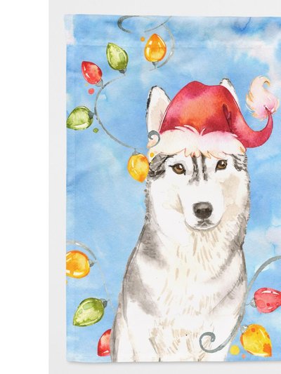 Caroline's Treasures 28 x 40 in. Polyester Christmas Lights Siberian Husky Flag Canvas House Size 2-Sided Heavyweight product