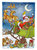 28 x 40 in. Polyester Christmas Santa taking Off Flag Canvas House Size 2-Sided Heavyweight