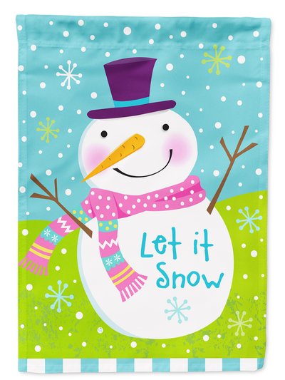 Caroline's Treasures 28 x 40 in. Polyester Christmas Snowman Let it Snow Flag Canvas House Size 2-Sided Heavyweight product