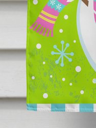 28 x 40 in. Polyester Christmas Snowman Let it Snow Flag Canvas House Size 2-Sided Heavyweight