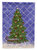 28 x 40 in. Polyester Christmas Tree Blue Flag Canvas House Size 2-Sided Heavyweight
