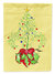 28 x 40 in. Polyester Christmas Tree Fleur de lis Flag Canvas House Size 2-Sided Heavyweight