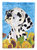 28 x 40 in. Polyester Dalmatian in Summer Flowers Flag Canvas House Size 2-Sided Heavyweight