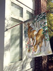 28 x 40 in. Polyester European Roe Deer Western Roe Deer Flag Canvas House Size 2-Sided Heavyweight